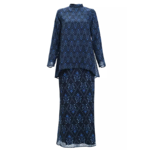 Motif Blue Kurung