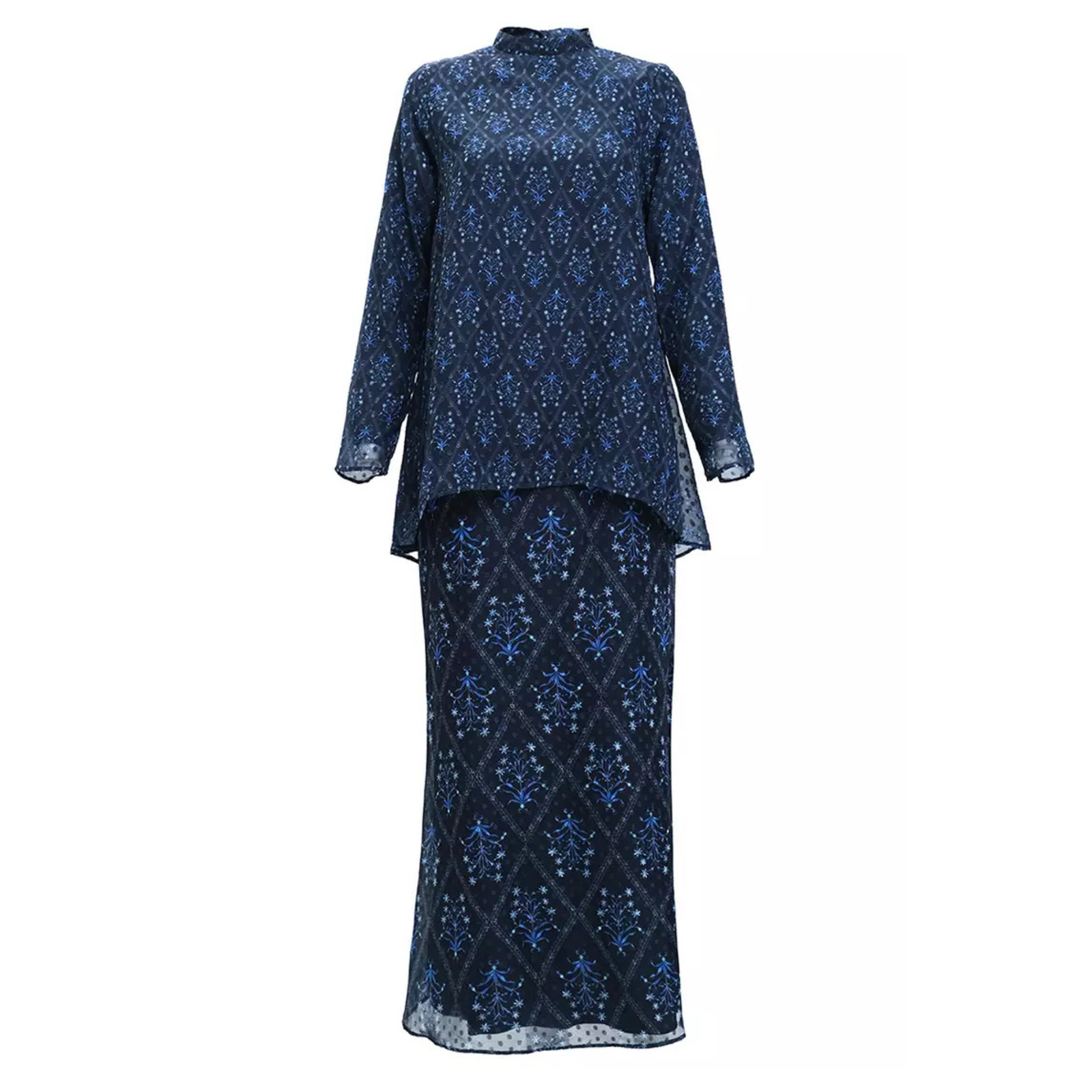 Motif Blue Kurung