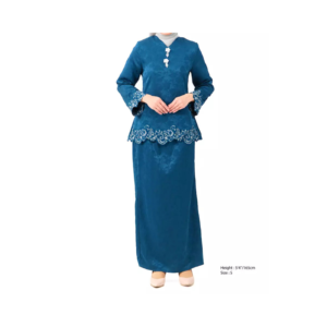 Floral Blue Kurung