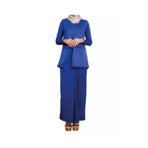 Royal Blue Kurung - Effortless Elegance