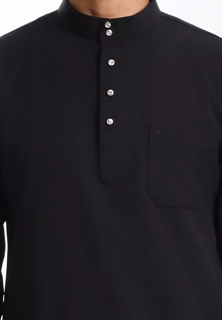 Black Baju Melayu - Timeless Elegance - Image 2