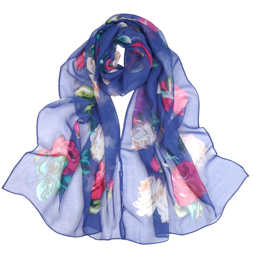 Floral Chiffon Shawl - Image 2