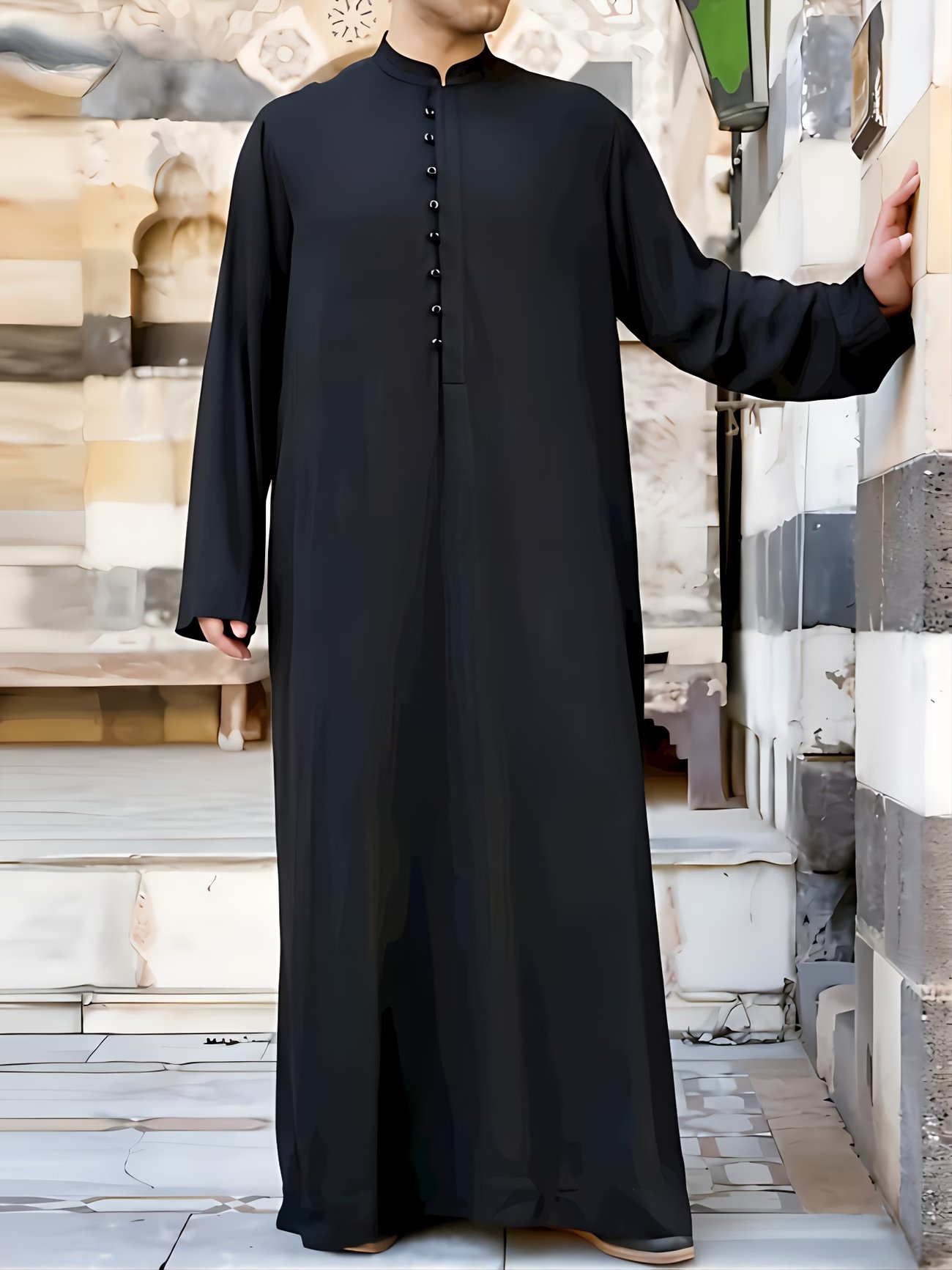 Eid Al-Adha Men's Long Sleeve Kandora